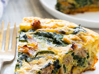 Sausage, Leek, and Spinach Quiche {Paleo, Whole30}