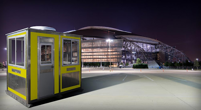 Secuirty Guard Booth at Night