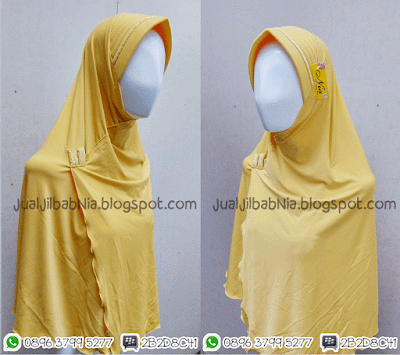 JILBAB NIA: Jilbab Nia Silang Payet Kuning Muda Itik