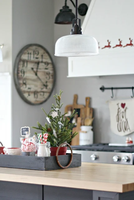 Hot cocoa area in kitchen