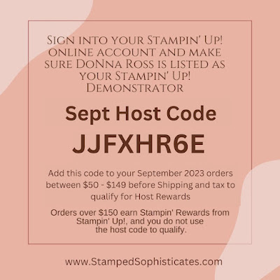 Stampin' Up! Host Code September 2023