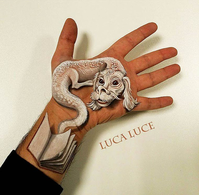Maqueador usa a palma da mão para criar incríveis ilusões 3D