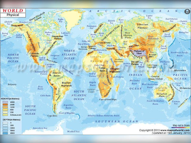 Mountain Ranges Of The World Map