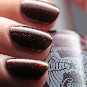 Supernatural Lacquer Moon's Out, Brooms Out! with top coat