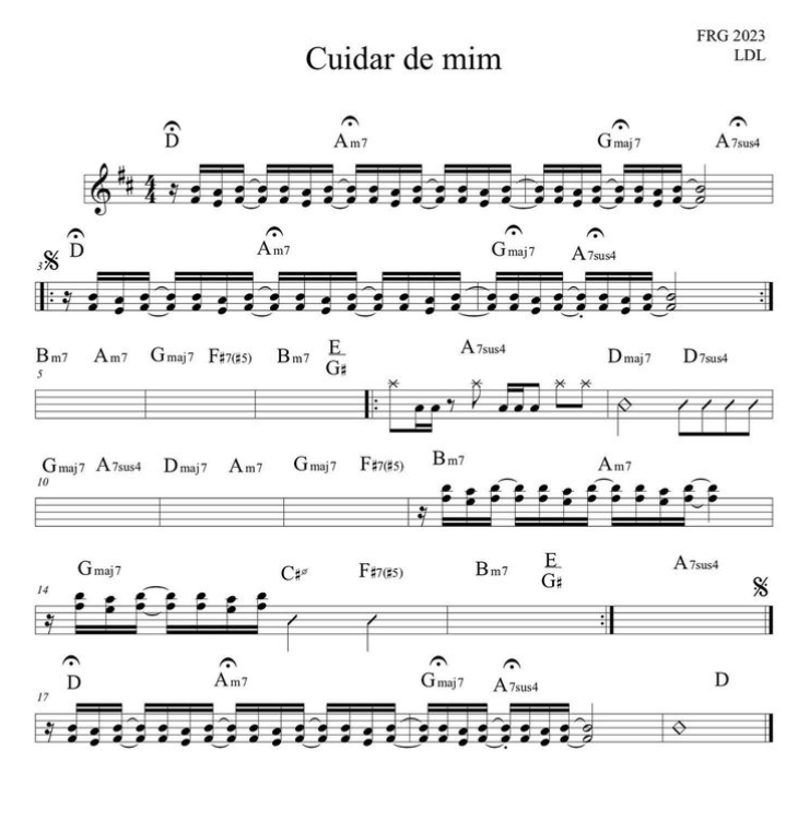 Partitura - Ferrugem - Cuidar de mim