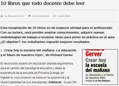 http://www.educaciontrespuntocero.com/formacion/libros/10-libros-que-todo-docente-debe-leer/12535.html