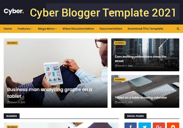 Cyber Blogger Template 2021