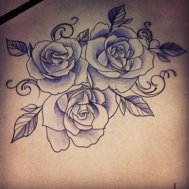 Rose Drawing Tattoo