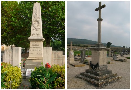 Two first worldwar monuments in Salornay sur Guye