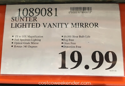 Deal for the Natural Daylight Vanity Mirror at Costco