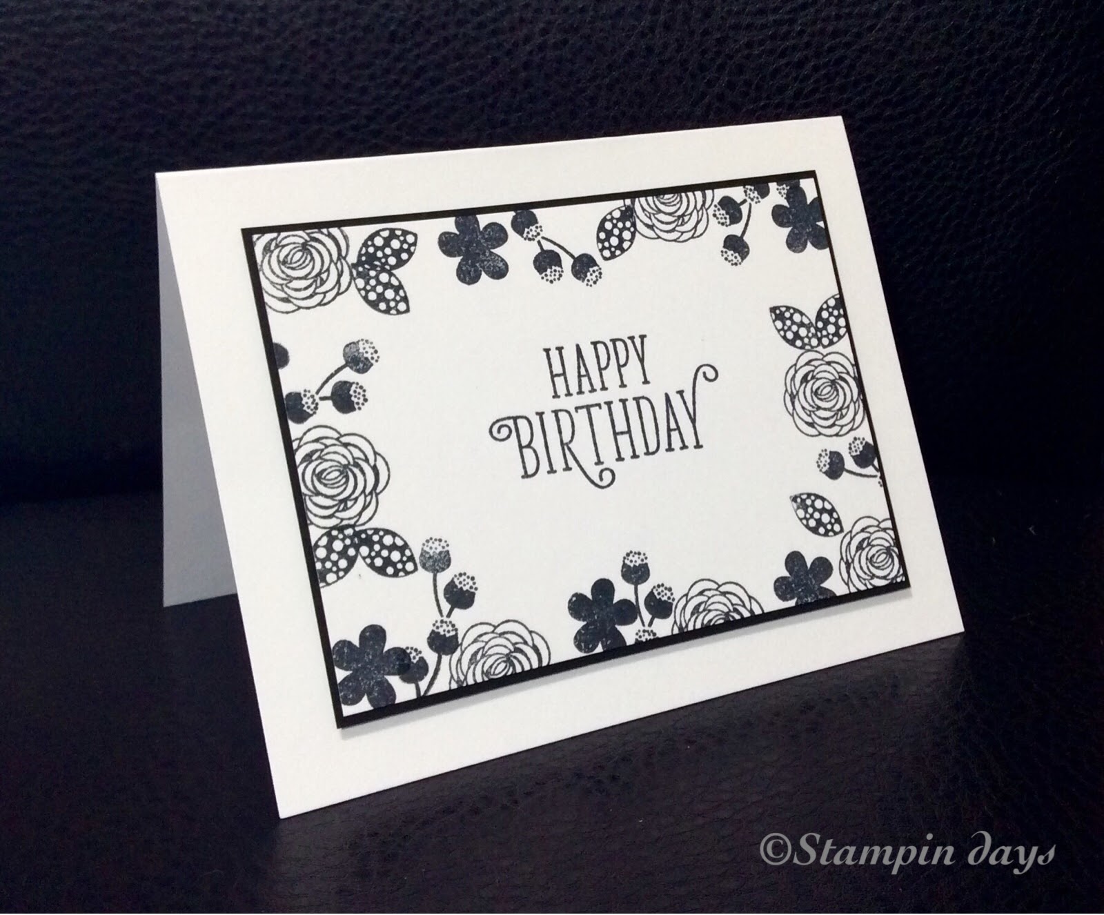 Stampin Days Happy Birthday Gorgeous で シンプルなバースデーカード