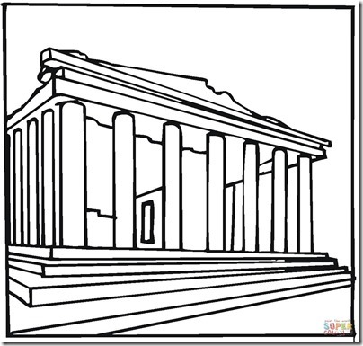 parthenon-greece-coloring-page