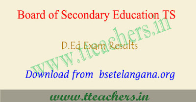 TS D.Ed 1st year results 2018, ded result 2018 Telangana 