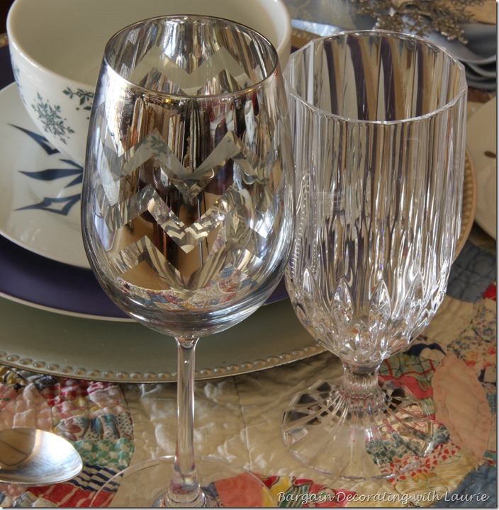 Winter tablescape-Bargain Decorating with Laurie