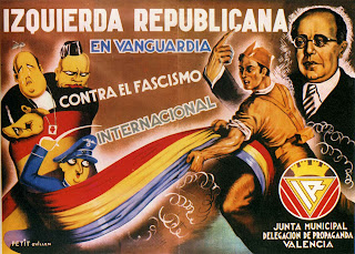  Izquierda Republicana En Vanguardia Contra El Fascismo Internacional (Left Republican in vanguard against international fascism) by Petit Guillén Carteles  de la Republica y de la Guerra Civil #180