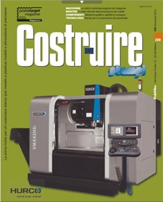 Costruire Stampi 220 - Novembre 2013 | ISSN 1121-8711 | CBR 96 dpi | Mensile | Professionisti | Stampaggio | Tecnologia | Impianti
Costruire Stampi dal 1991 è la rivista di riferimento per chi costruisce stampi (per metallo e plastica), modelli e attrezzature di precisione. La rivista intende interpretare al meglio le nuove prerogative di un comparto di primo piano nel panorama dell’industria meccanica nazionale con articoli tecnici e applicativi sulle innovazioni e sull’attualità di settore. Costruire Stampi è uno strumento editoriale altamente specializzato e qualificato, con informazioni sulle soluzioni tecniche più significative legate a macchine utensili e di misura, utensileria, sistemi CAD/CAM, controlli numerici, materiali, prototipazione rapida, attrezzature e accessori... La rivista ha una grafica accattivante ma, allo stesso tempo, di facile lettura che valorizza l’informazione tecnica.  Costruire Stampi: un valido alleato per lo stampista!