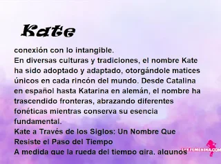 ▷ Significado del nombre Kate (✔)