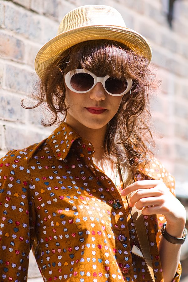 London Street Style...Hearts and Glasses