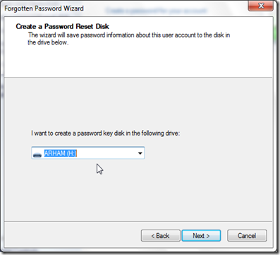 forgoten password wizard interface 2