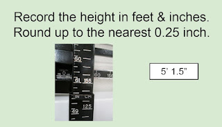 The height is 5 feet 1.5 inches (5' 1.5")