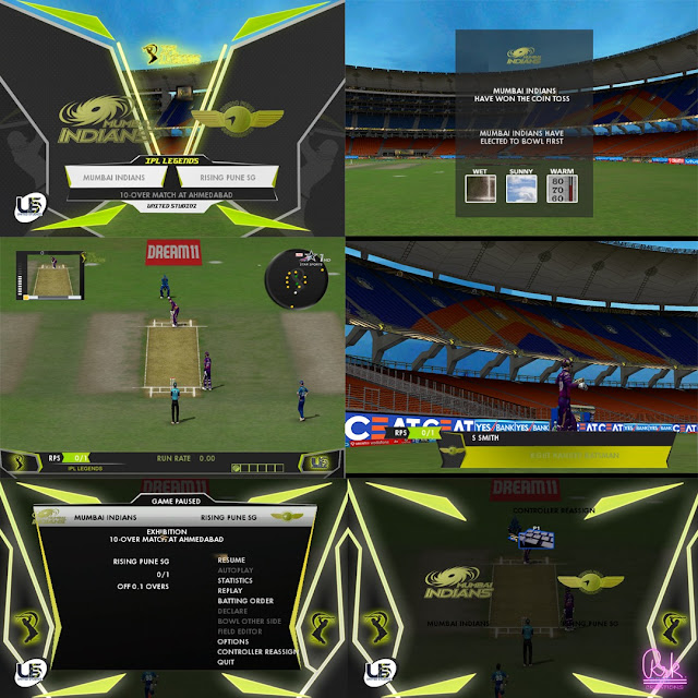 IPL Legends Overlay & Menu for EA Sports Cricket 07