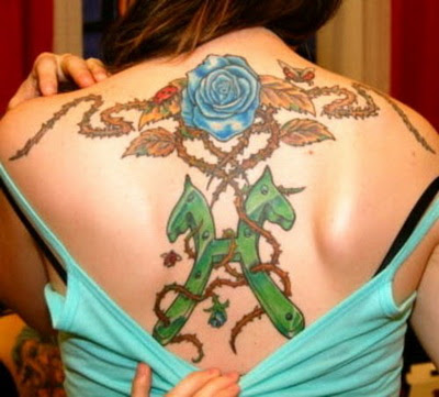 blue rose tattoos. lue rose tattoo