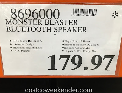 Deal for the Superstar Monster Blaster Bluetooth Speaker at Costco