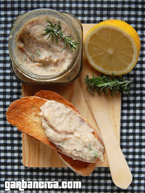 Aperitivo de alubias blancas y anchoas