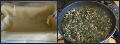 Terrina di spinaci e vitello in crosta prepariamo la farcitura