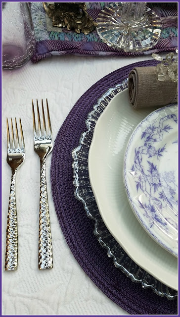 Purple Fire and Ice Tablescape for your dining table