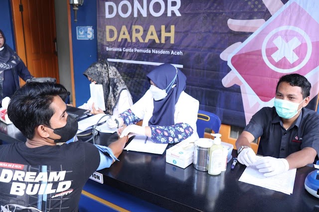 Sambut Hari Sumpah Pemuda, Garda Pemuda NasDem Aceh Gelar Donor Darah