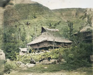 rumah adat suku batak karo disekitar wilayah tongging