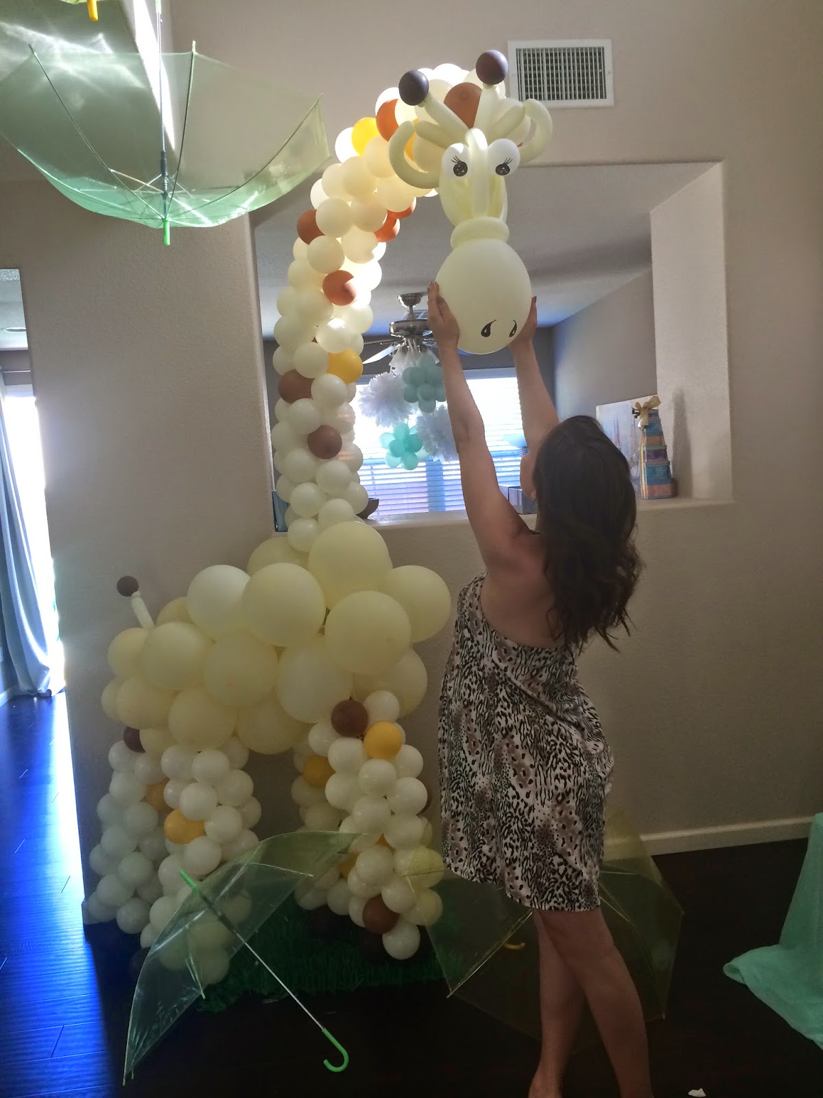  Baby shower Giraffe theme balloon decoration