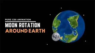 Moon Rotating around earth CSS Animation