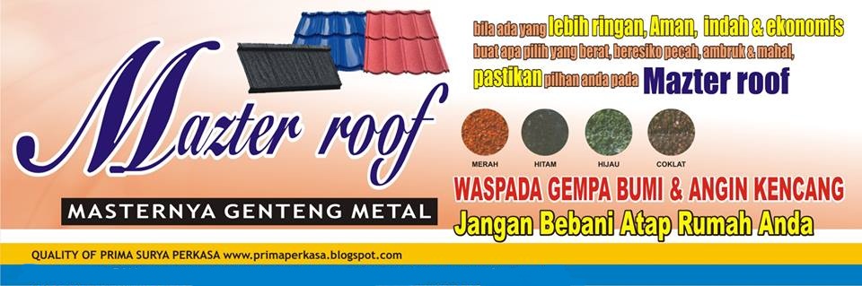 MAZTER ROOF Masternya Genteng  Metal  