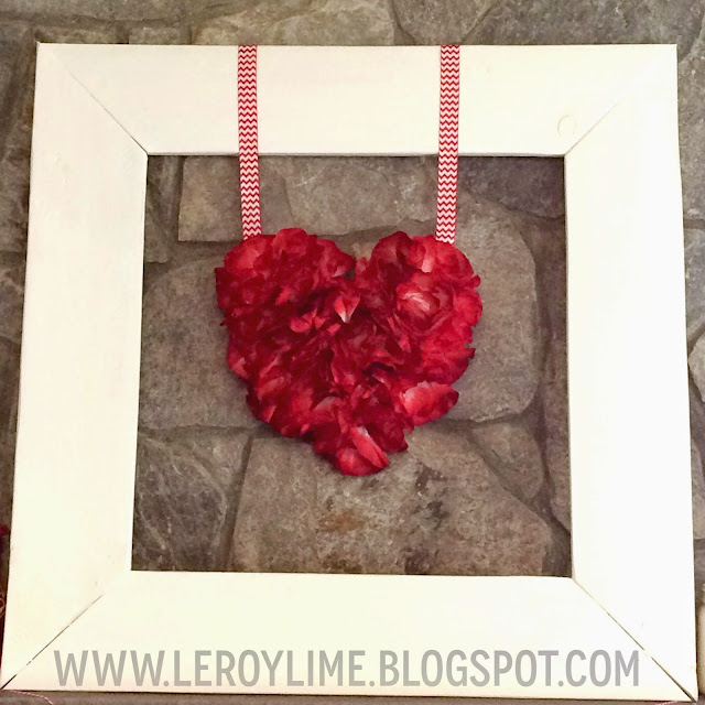 DIY Frame & Valentine Mantle Decor