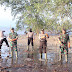Polres Lingga Bersama Instansi Terkait dan Masyarakat Tanam Ratusan Mangrove Di Pesisir Pantai Desa Sedamai