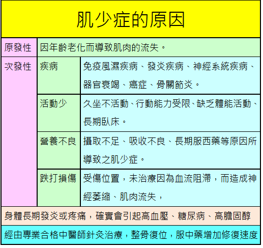 肌少症，針灸加速恢復