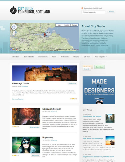 City Guide Travel Wordpress Theme Free Download.