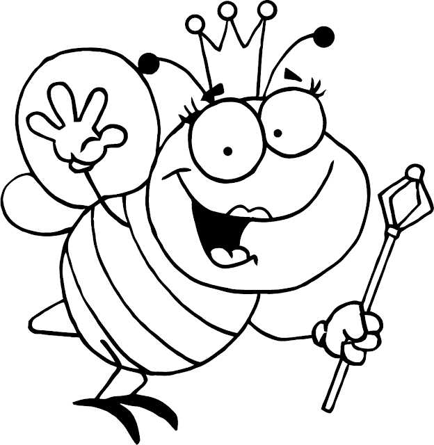 10 printable bee water coloring pages