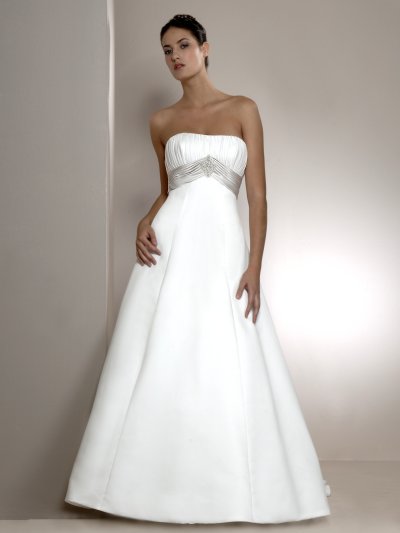 strapless white wedding dresses