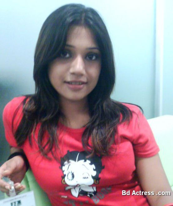 Bangladeshi Model Nova red dress