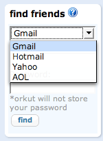 Add AOL,Hotmail and Yahoo Friends in ORKUT