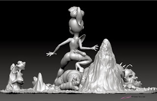 Sh-Betty Boom & Bop _"Mars Needs Women" - Digitial Sculpture_Character design & 3D model - ©Pierre Rouzier