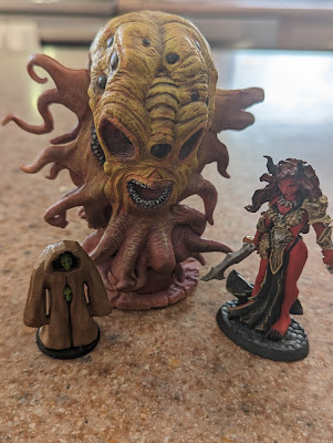 Hastur, Ifrit Princess, and 3 Goblins in a trenchcoat