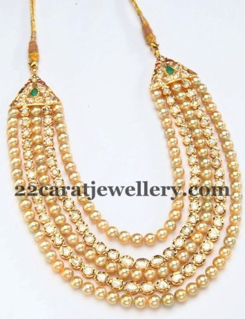 Latest Pearls Kundan Long Set