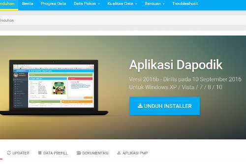 Cara Update Dan Download Aplikasi Dapodik 2016B