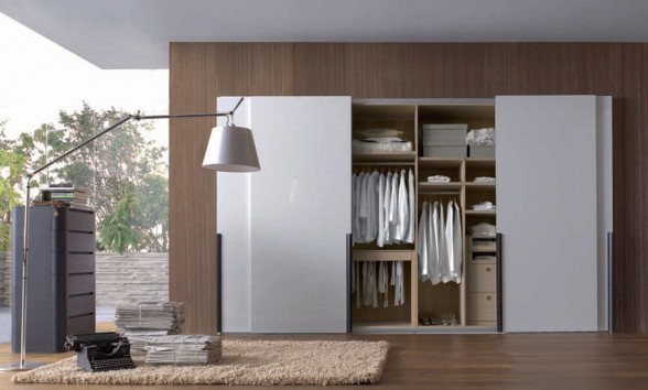 white minimalist wardrobe design