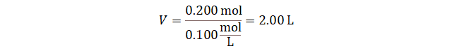 Que volumen se debe tomar de una solución madre de 0.1 M H2SO4 para obtener 0.2 mol, Como obtener el volumen de una alícuota de 0.2 mol con una solución madre de 0.1 M H2SO4, con una solución madre de H2SO4 al 0.1 M calcular el volumen para tener 0.2 mol de soluto, con una solución madre de H2SO4 al 0.4 molar calcular el volumen para tener 0.2 mol de soluto,