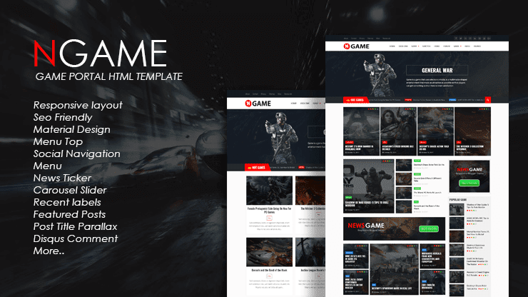 Newsgame Responsive Blogger Template - Responsive Blogger Template